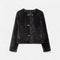 Jaqueta Feminina de Botão Toggle em Pelo Sintético Preto