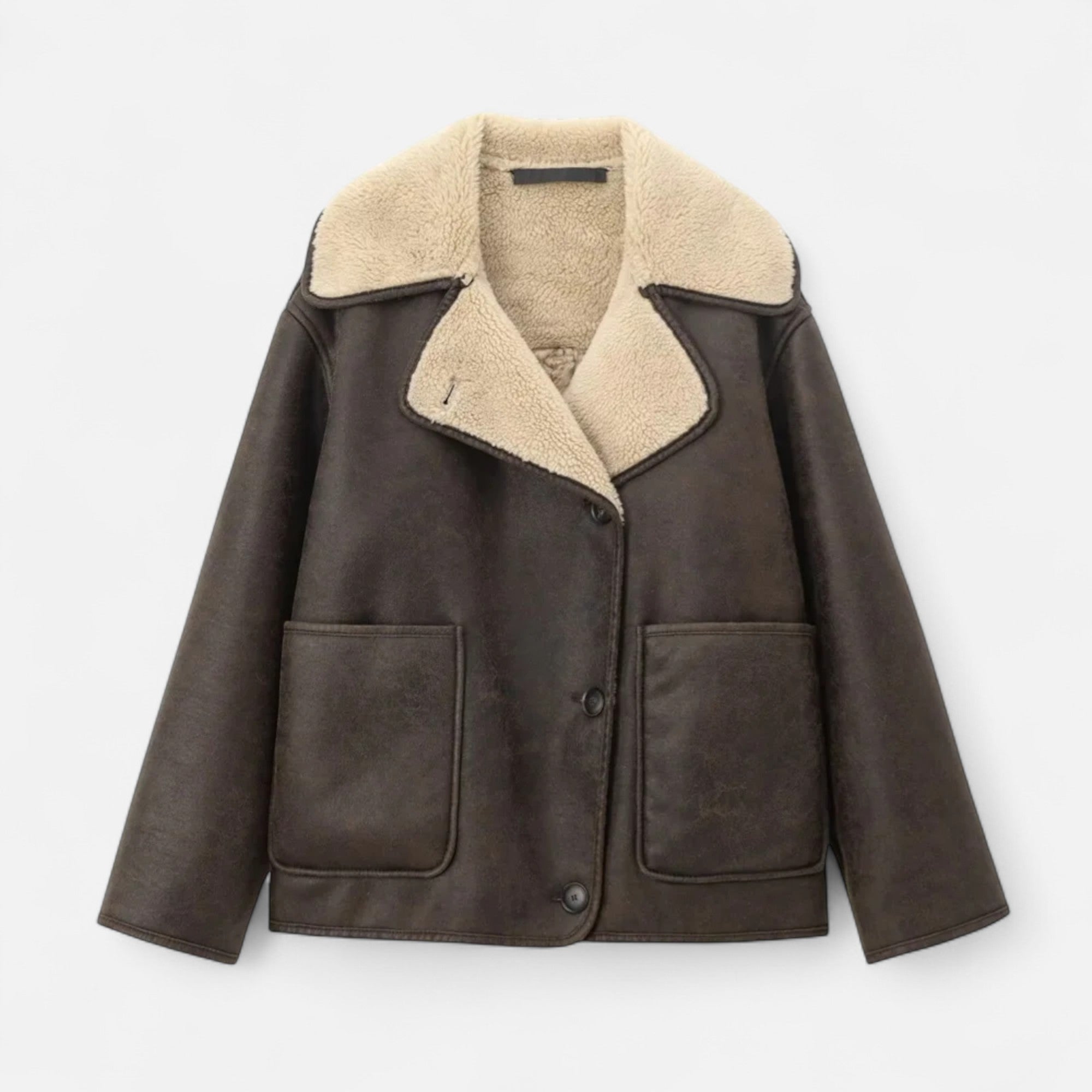 Jaqueta Feminina de Fleece Heritage Marrom