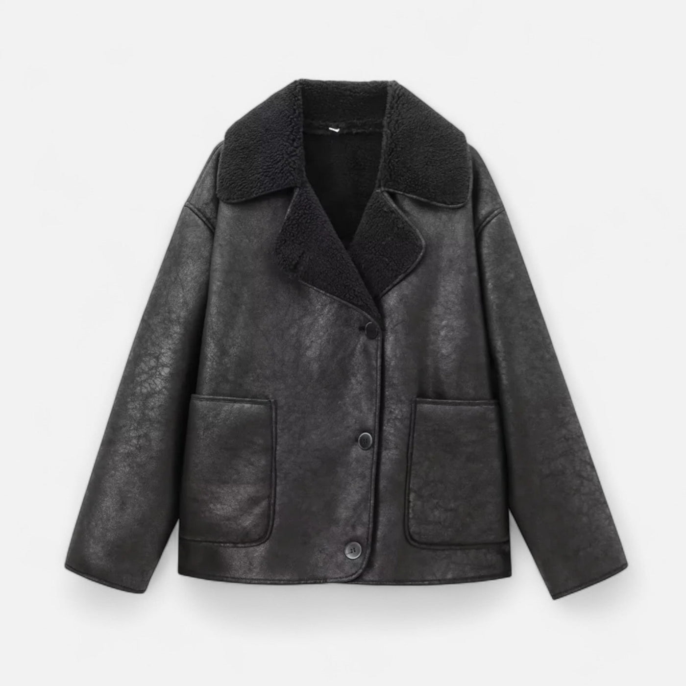 Jaqueta Feminina de Fleece Heritage Preto