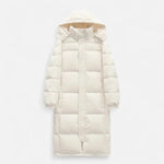 Jaqueta Puff Longa Unissex de Algodão Branco