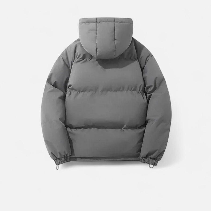 Jaqueta Puffer Unissex de Algodão com Capuz