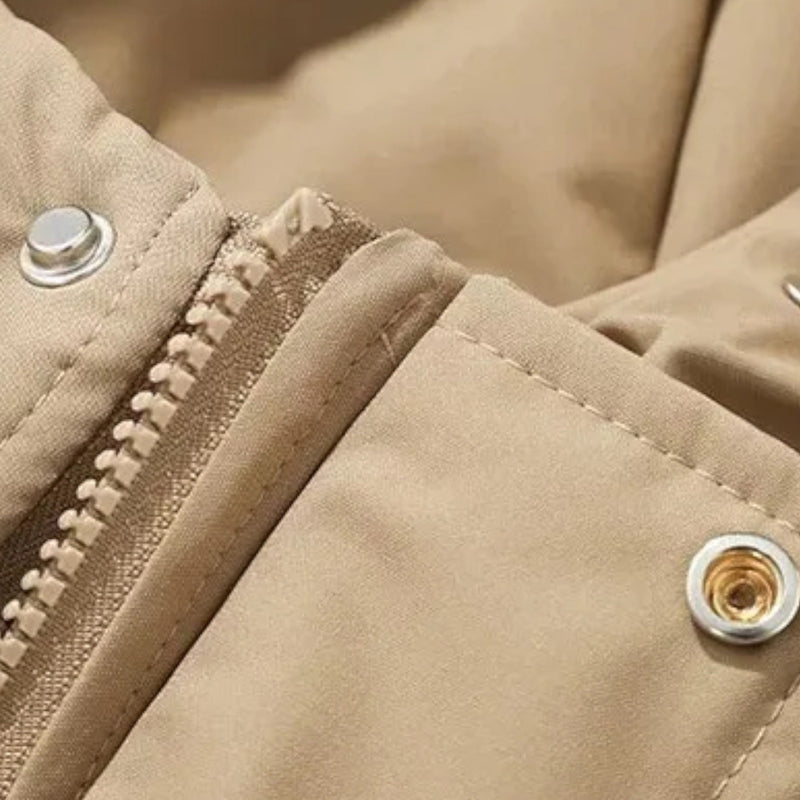 Jaqueta Puffer Unissex de Algodão com Capuz