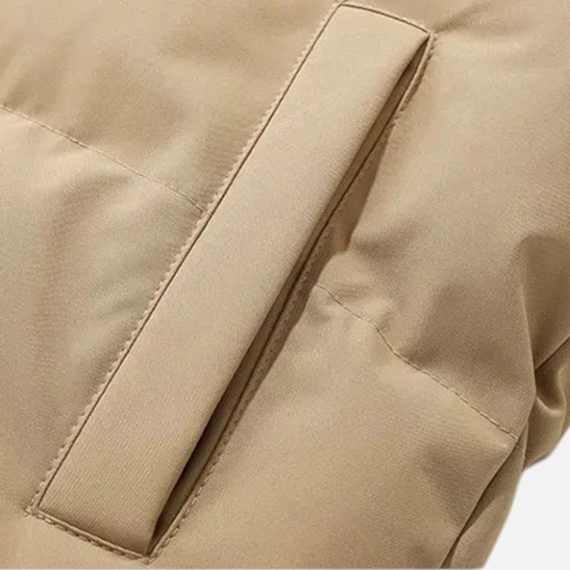 Jaqueta Puffer Unissex de Algodão com Capuz