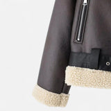 Jaqueta de Couro para Mulheres com Cinto - Ideal para o Outono