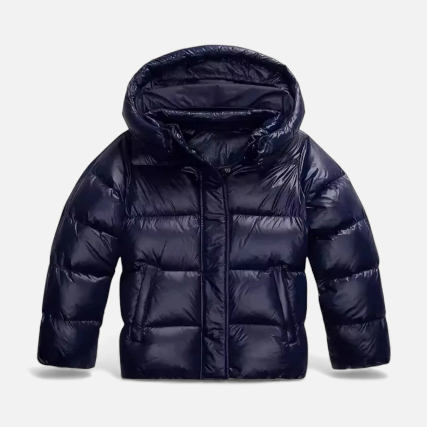 Jaqueta de Inverno Retro com Capuz para Mulheres - Estilo Elegante e Confortável Marinho