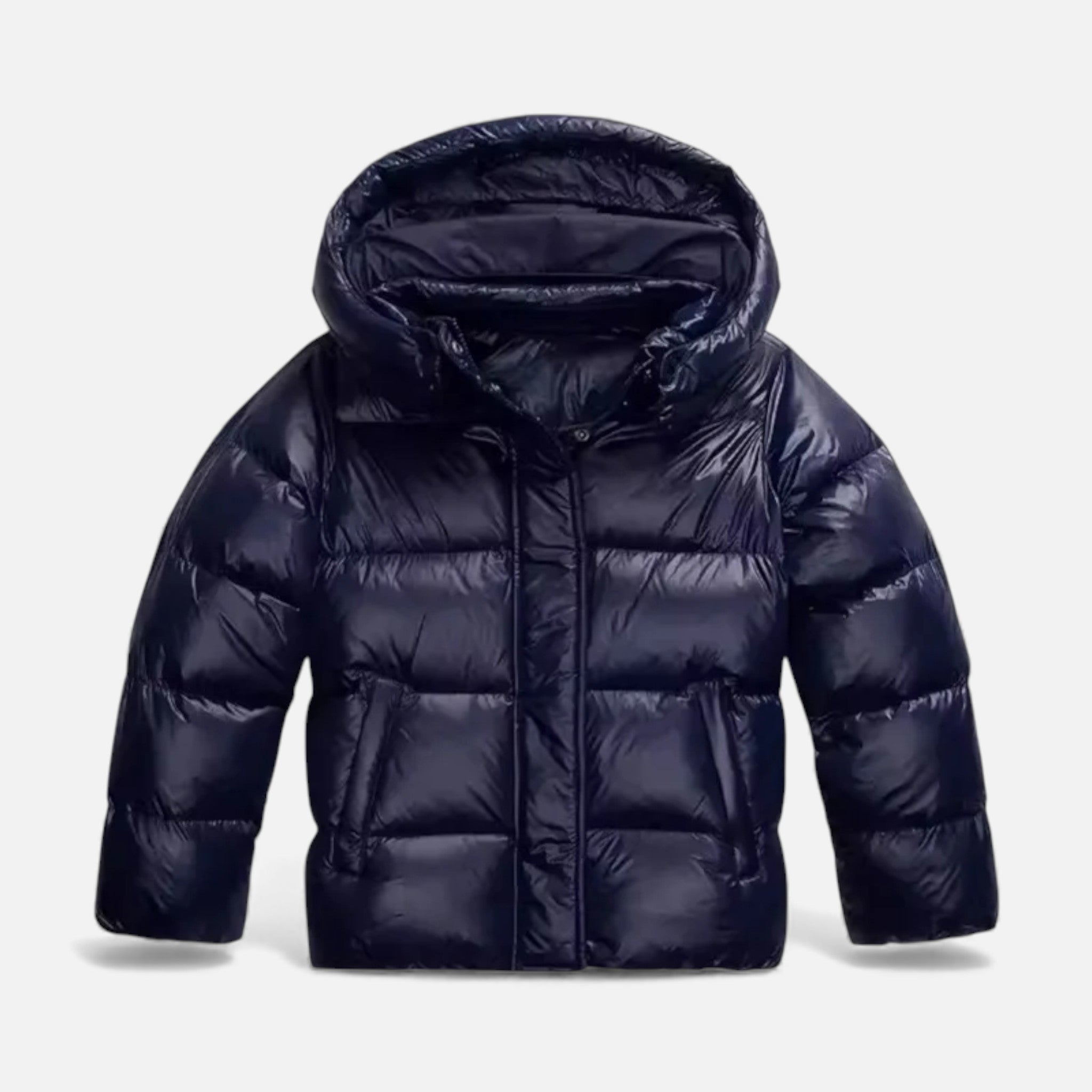 Jaqueta de Inverno Retro com Capuz para Mulheres - Estilo Elegante e Confortável Marinho