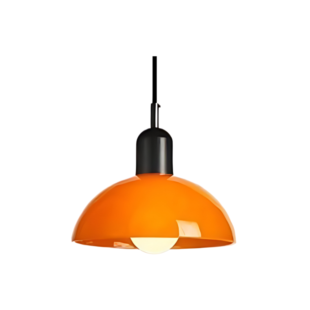 Luminária Pendente Bauhaus Moderna Laranja