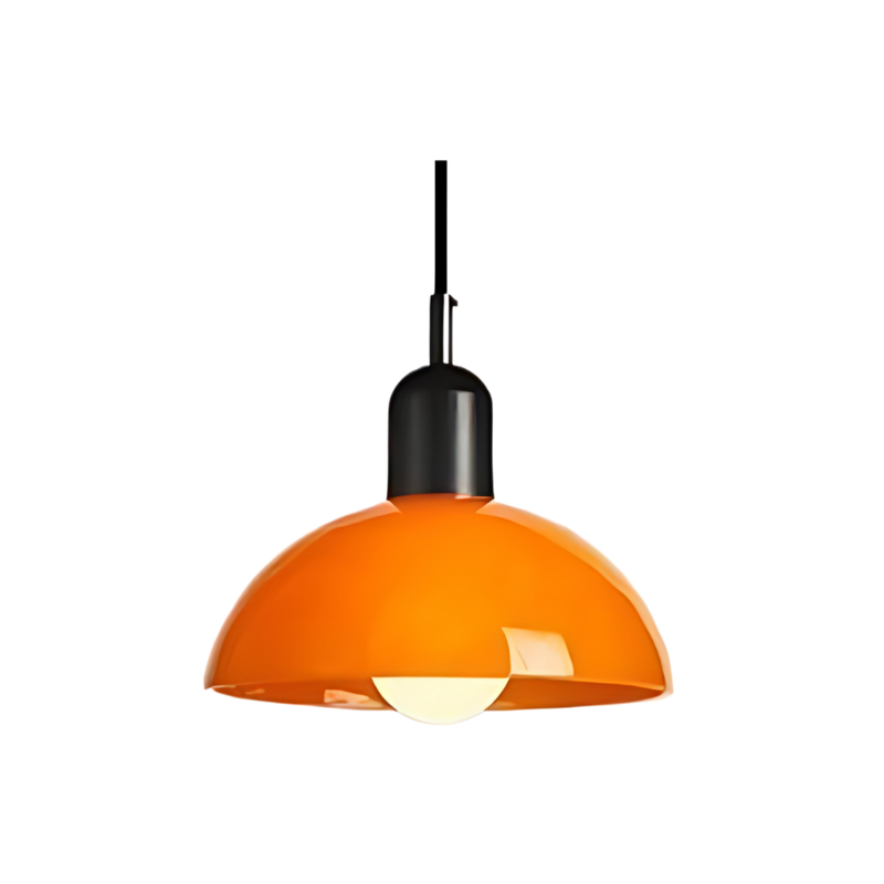 Luminária Pendente Bauhaus Moderna Laranja
