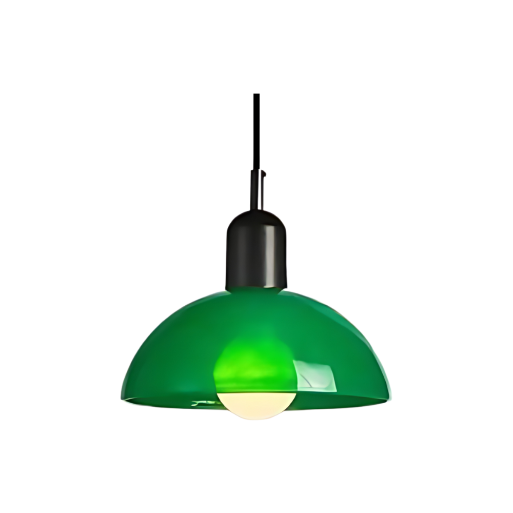 Luminária Pendente Bauhaus Moderna Verde