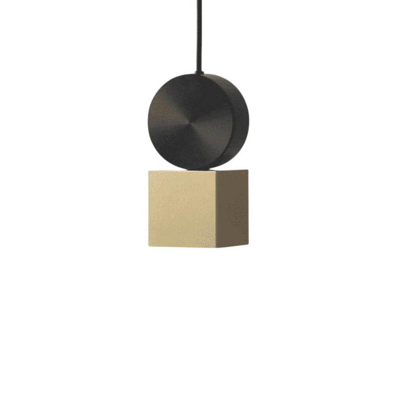 Luminária Pendente Cilíndrica Dourada