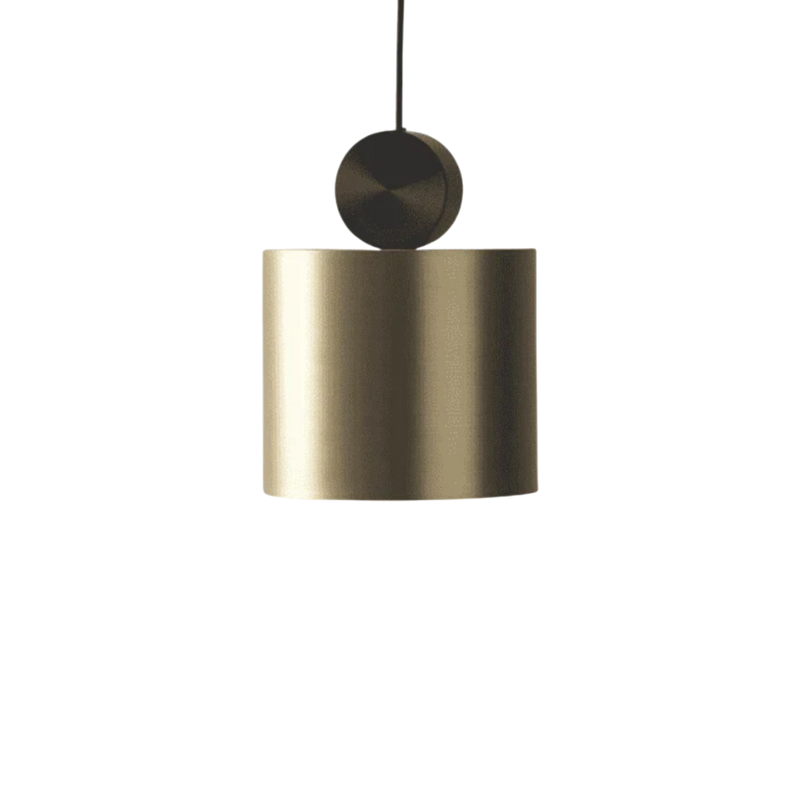 Luminária Pendente Cilíndrica Dourada
