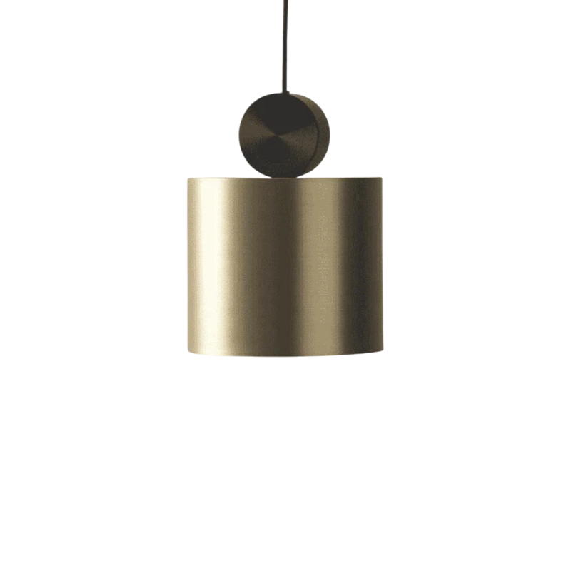 Luminária Pendente Cilíndrica Dourada