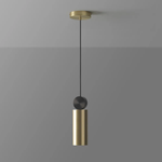 Luminária Pendente Cilíndrica Dourada