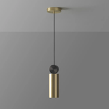 Luminária Pendente Cilíndrica Dourada