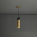 Luminária Pendente Cilíndrica Dourada