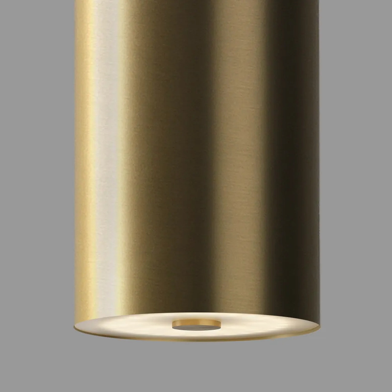 Luminária Pendente Cilíndrica Dourada