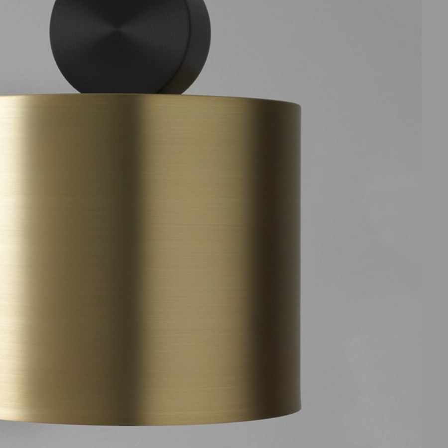 Luminária Pendente Cilíndrica Dourada