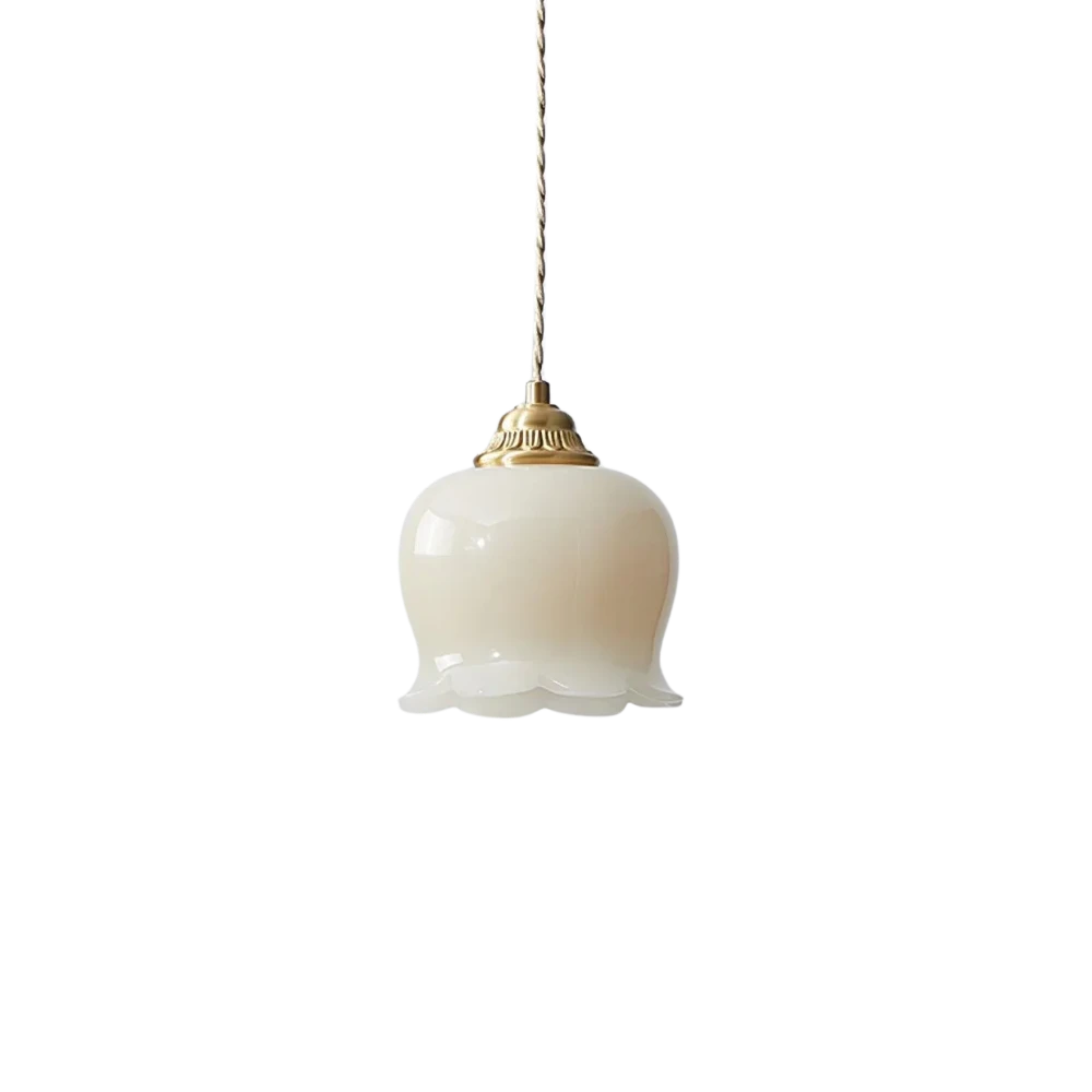 Luminária Pendente Cloche Opalina