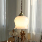 Luminária Pendente Cloche Opalina