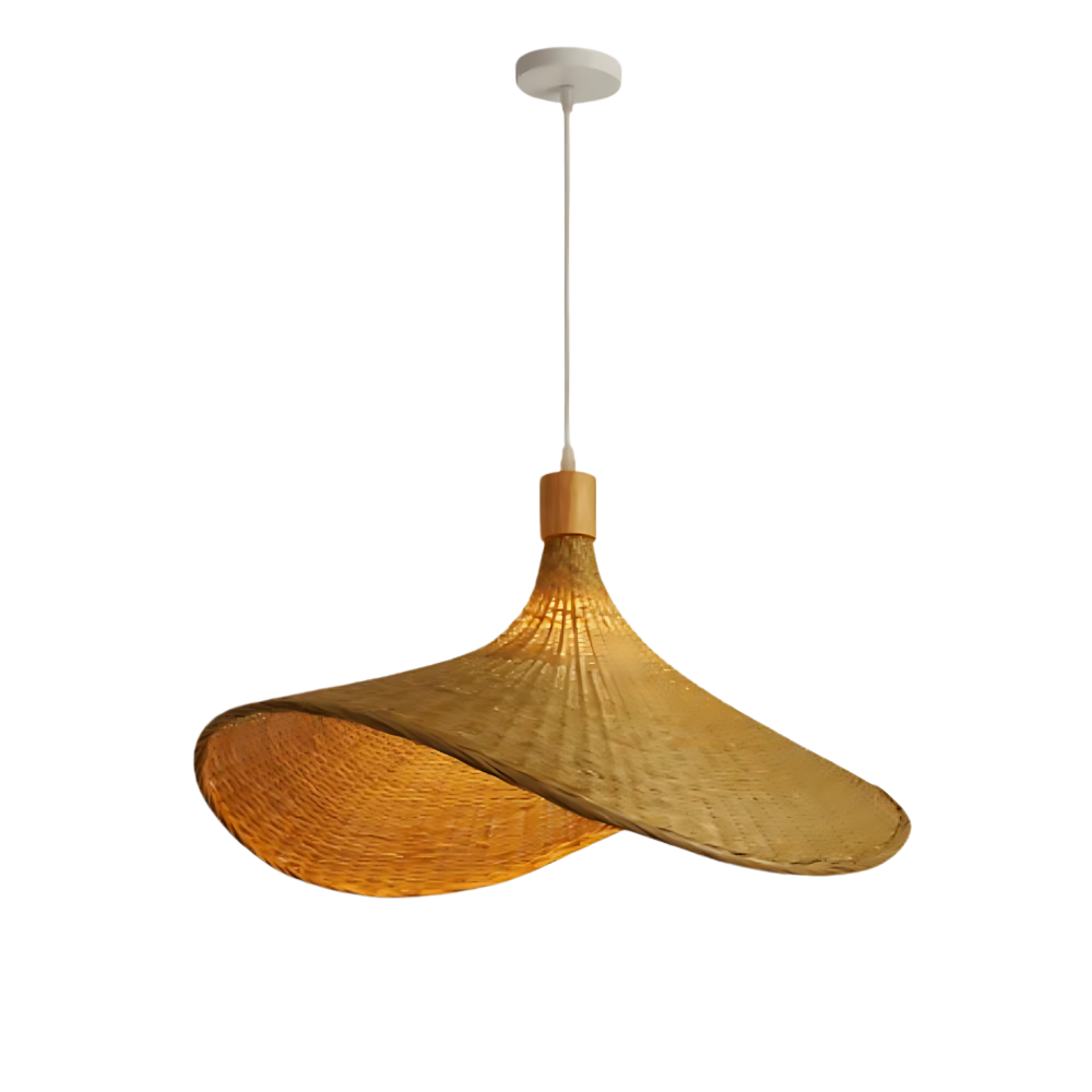 Luminária Pendente Rústica de Raphia 4 Lâmpadas G