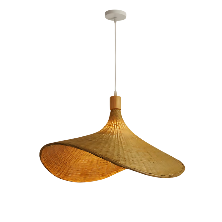 Luminária Pendente Rústica de Raphia 4 Lâmpadas G