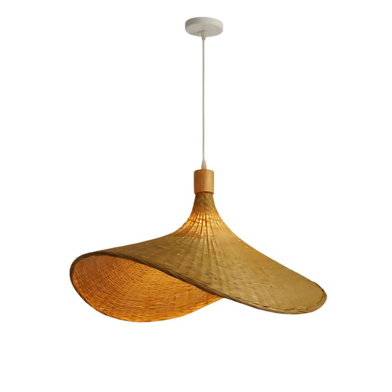 Luminária Pendente Rústica de Raphia 4 Lâmpadas G