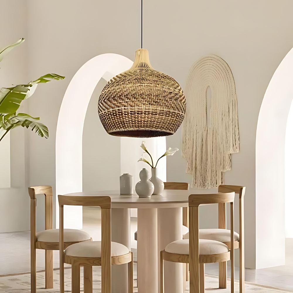 Luminária Pendente de Rattan