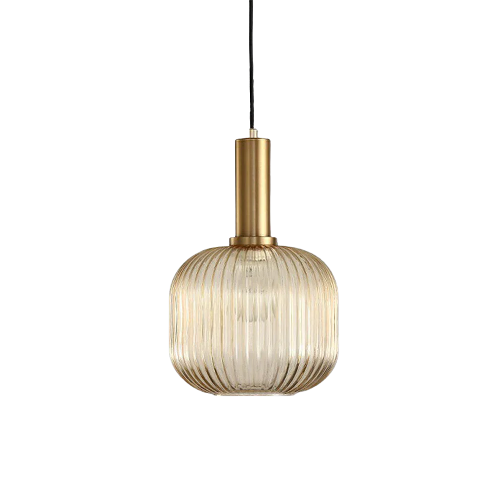 Luminária Pendente de Vidro Sofisticado Ouro