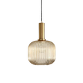 Luminária Pendente de Vidro Sofisticado Ouro