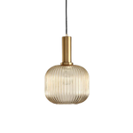 Luminária Pendente de Vidro Sofisticado Ouro