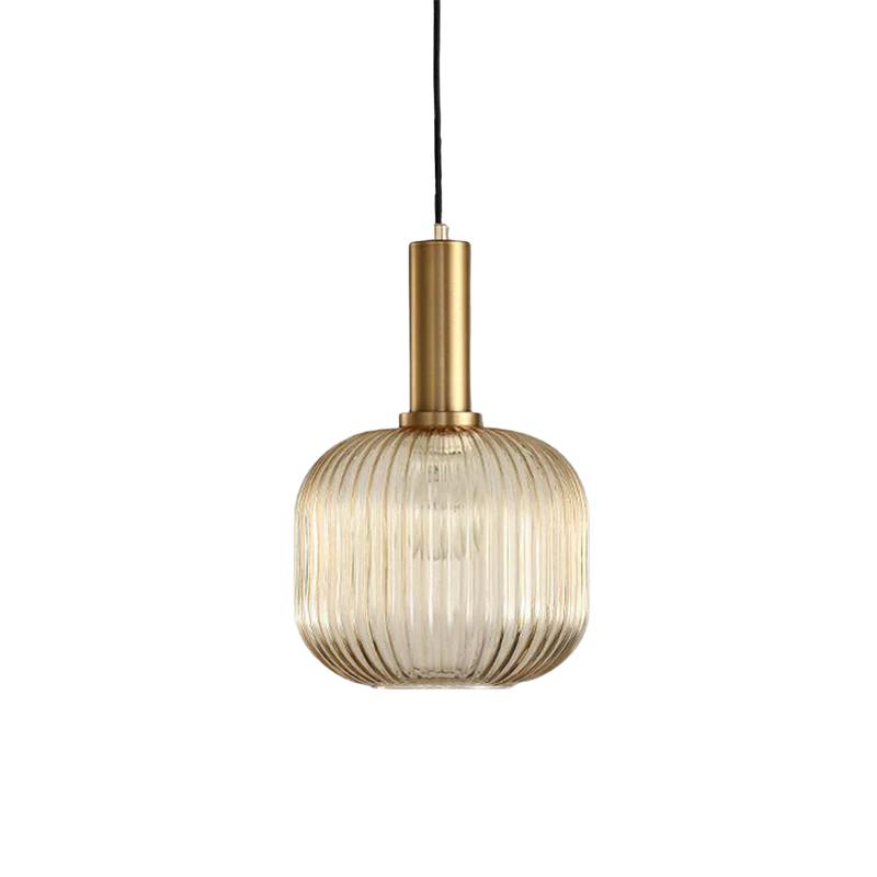 Luminária Pendente de Vidro Sofisticado Ouro