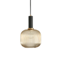 Luminária Pendente de Vidro Sofisticado Preto