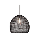 Luminária Pendente em Rattan com Design de Cloche Ø35cm
