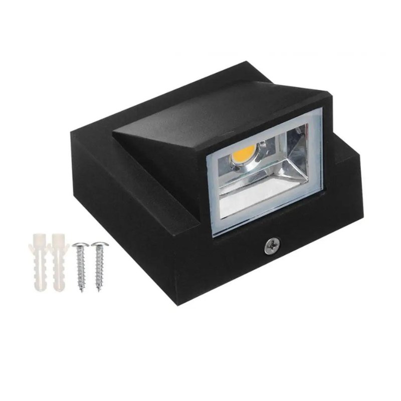 Luminária de Alumínio Preta para Área Externa 5W
