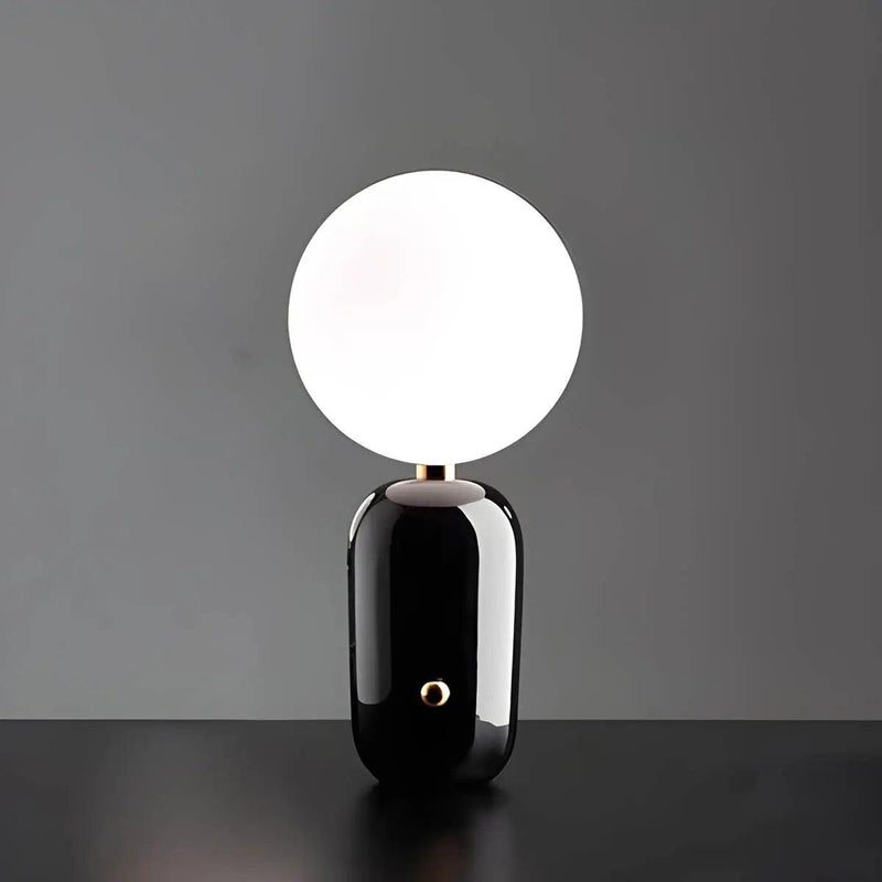 Luminária de Mesa Esmaltada em Metal, Vidro e Alumínio - Estilo Moderno Velluto