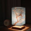 Luminária de Mesa Estilo Japonês e Escandinavo - Brilho Hikari Flor Azul