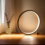 Luminária de Mesa LED Regulável com Design Minimalista - Iluminação Sofisticada para Cômodos e Estúdios