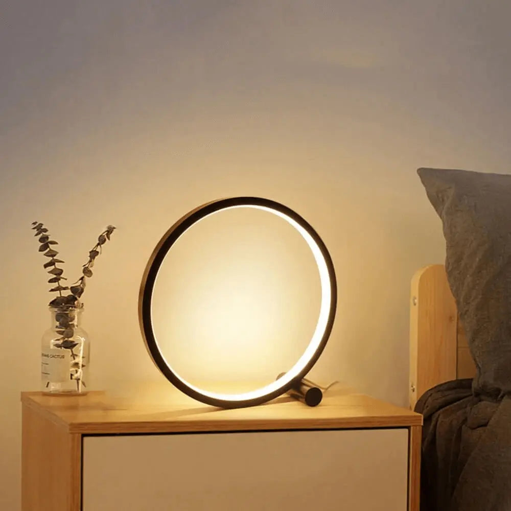 Luminária de Mesa LED Regulável com Design Minimalista - Iluminação Sofisticada para Cômodos e Estúdios