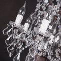 Luminária de Mesa Vintage em Cristal Francês com Acabamento Ferrugem e 6 Luzes.