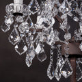 Luminária de Mesa Vintage em Cristal Francês com Acabamento Ferrugem e 6 Luzes.