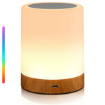 Luminária de Mesa com Sensor de Toque LED - Abajur Portátil com Luz RGB, Ideal para Quartos e Presente Perfeito para Crianças