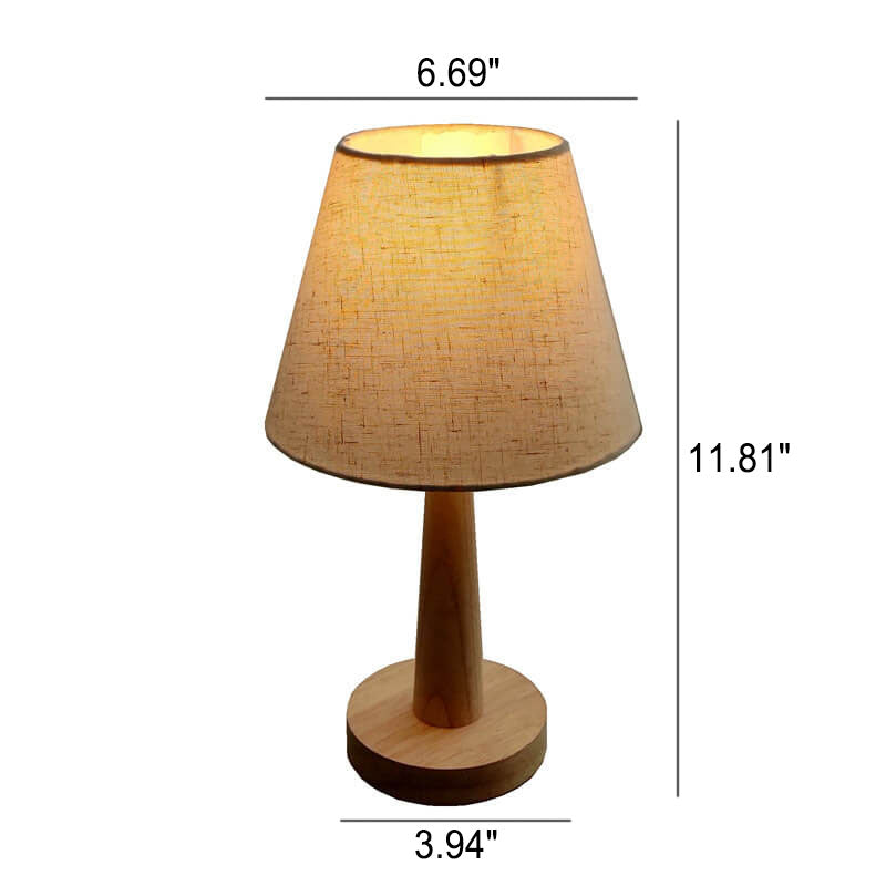 Luminária de Mesa de Madeira Sólida em Estilo Nórdico