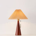 Luminária de Mesa em Madeira com Design Plissado Japonês LED