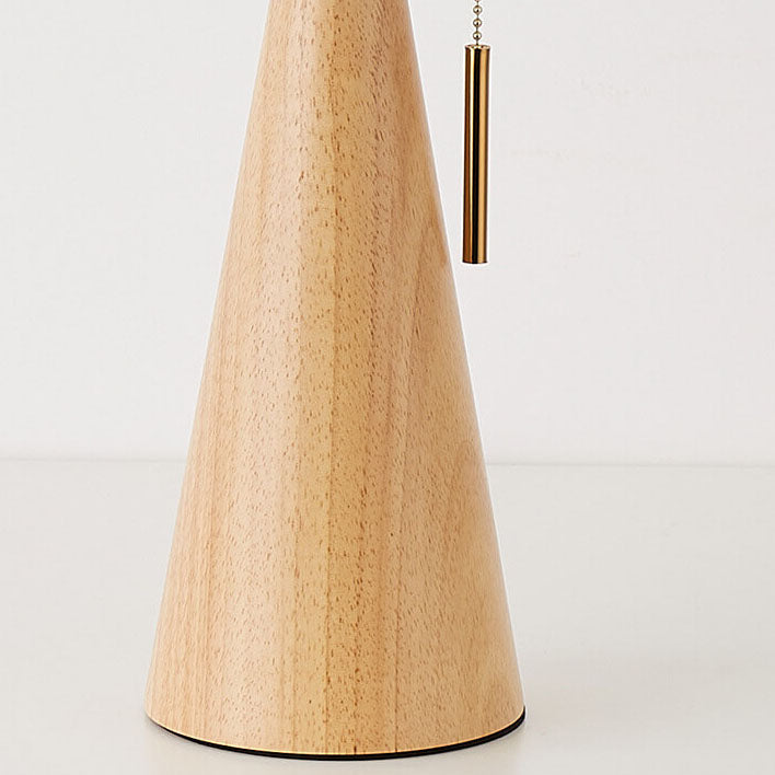 Luminária de Mesa em Madeira com Design Plissado Japonês LED