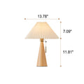 Luminária de Mesa em Madeira com Design Plissado Japonês LED