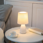 Luminária de Mesa em Vidro Dobrada Estilo Nórdico Interruptor de Botão de Pressão + Luz de 2 Cores Branco 110V-120V para EUA CA