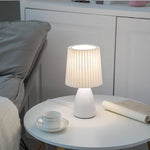 Luminária de Mesa em Vidro Dobrada Estilo Nórdico USB + Luz de 3 Cores Branco 110V-120V para EUA CA