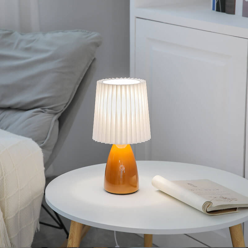 Luminária de Mesa em Vidro Dobrada Estilo Nórdico Laranja 110V-120V para EUA CA