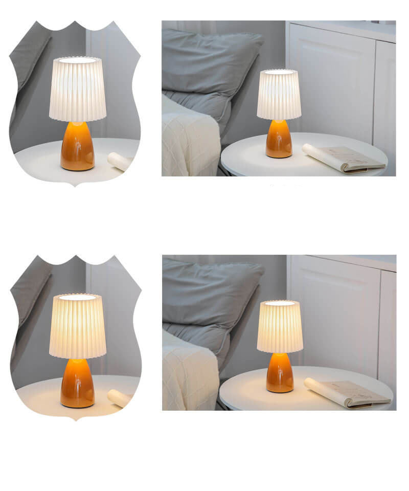 Luminária de Mesa em Vidro Dobrada Estilo Nórdico