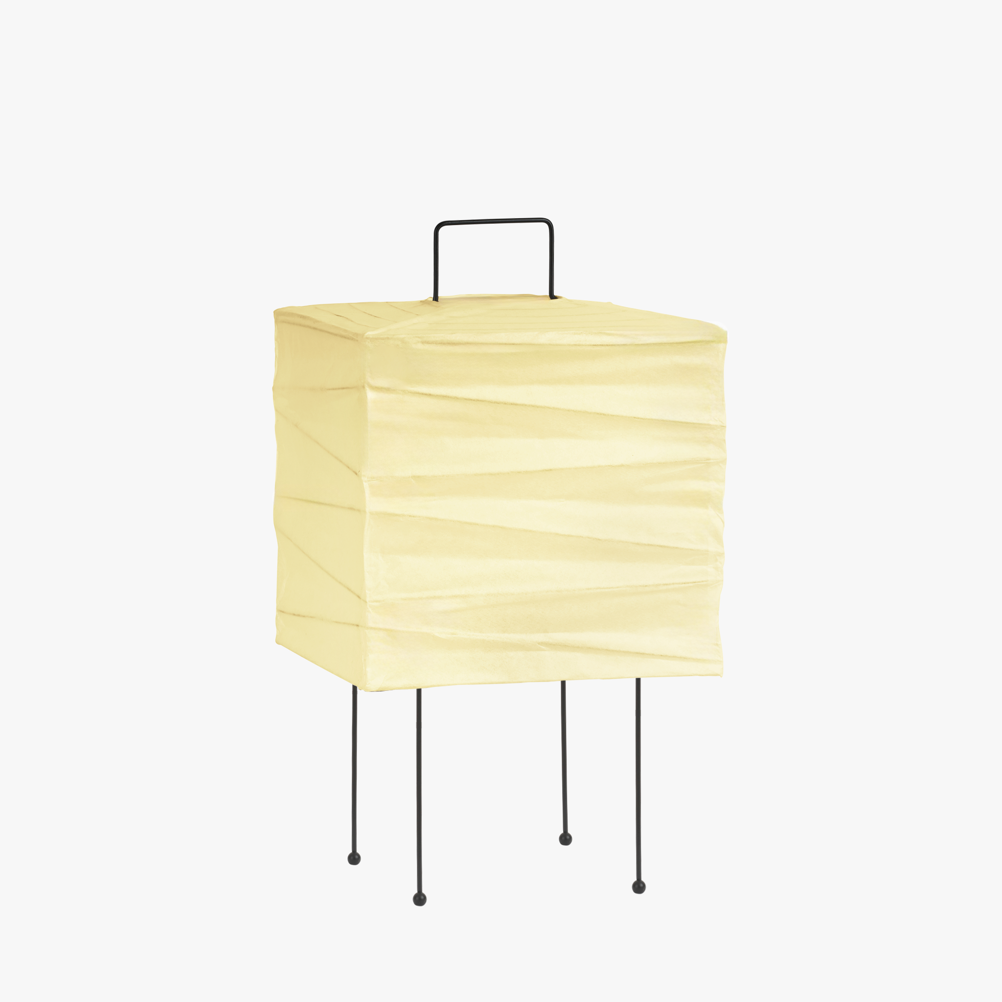 Luminária de mesa | Abajur Japonês de Papel - Design Minimalista Akari Wabi-Sabi para Iluminar seu Ambiente Washi Natural 23cm×23cm×38cm (9.1in×9.1in×15.0in)